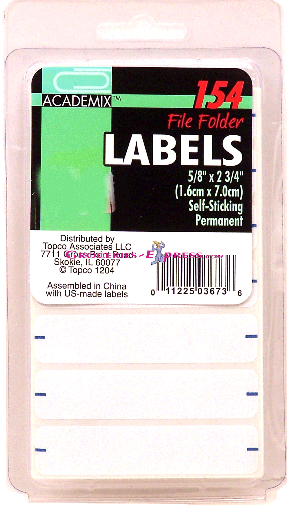 Academix file folder labels, 5/8 x 2 2/4 inch, self-sticking Full-Size Picture
